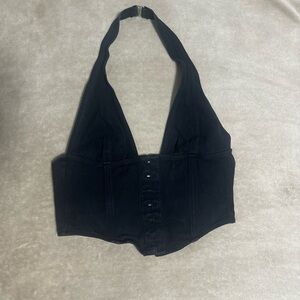 White Fox Boutique Women's Black Corset Top